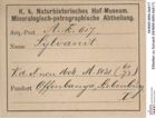 Etiketten zu Sylvanit (NHMW-MIN-Ak617)